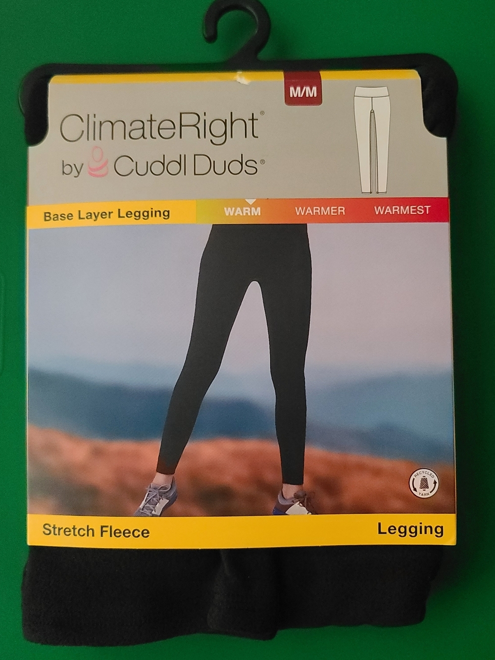 ClimateRight by Cuddl Duds Black Stretch Fleece Base Layer Legging (D1-X)